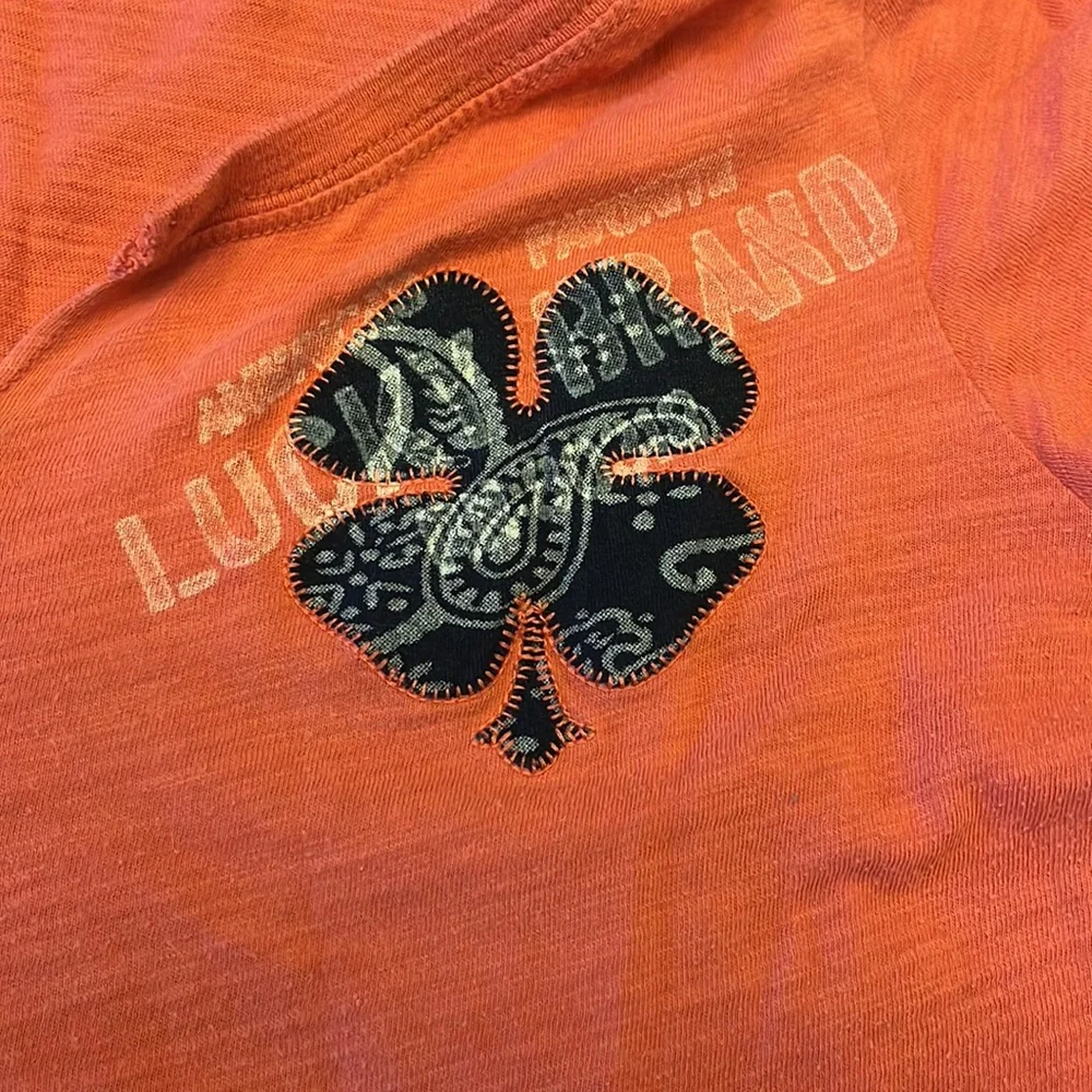LUCKY brand Ladies medium sized shirt cotton, burnt orange color almost - Picture 2 of 5